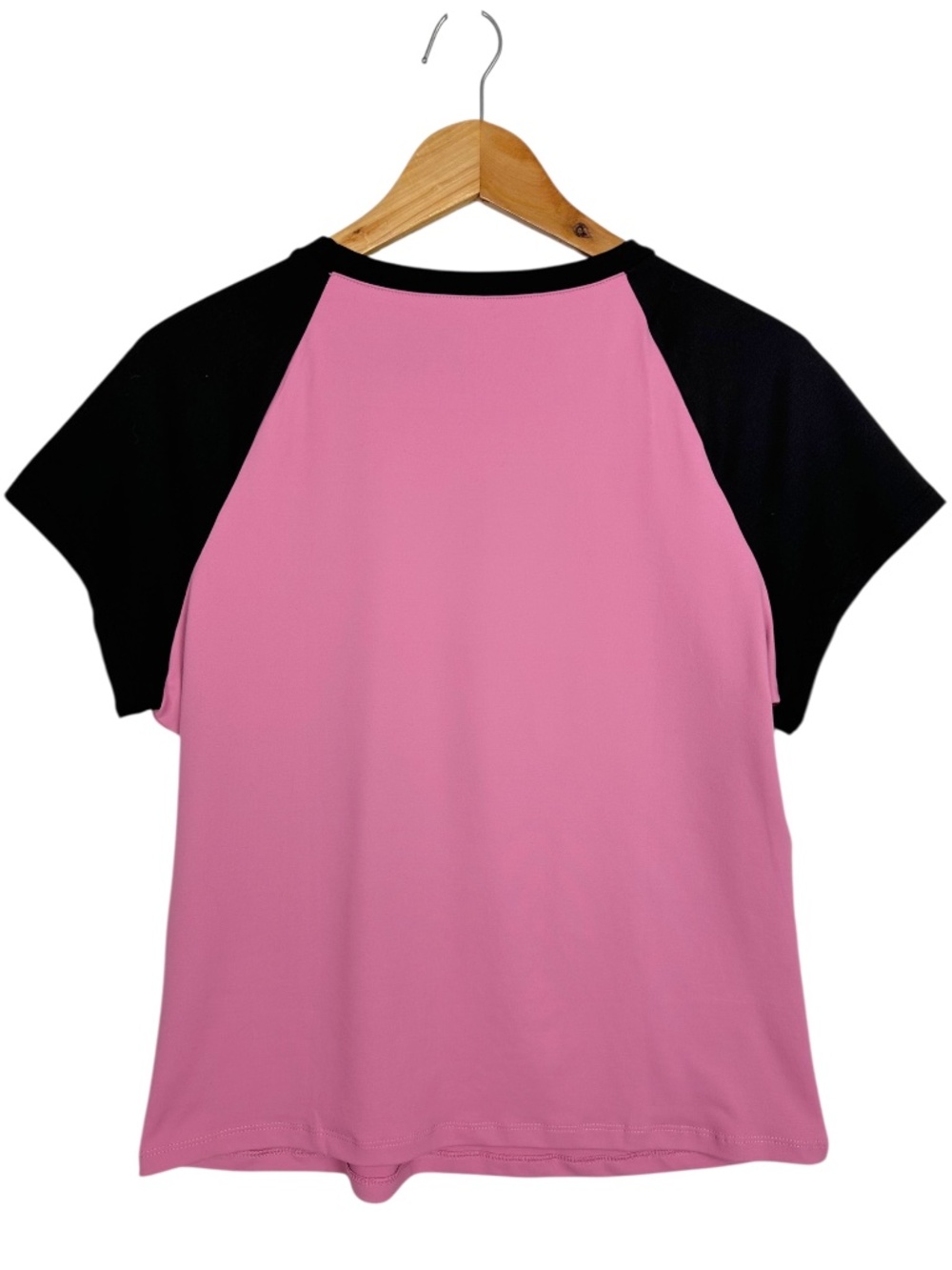 Trendy Queen Raglan Ringer Short Sleeve Fitted Compression Basic Baby Tee XL - Picture 6 of 8